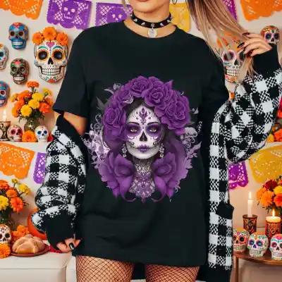 vectores plantilas CATRINA,DÍA DE MUERTOS,HALLOWEEN,